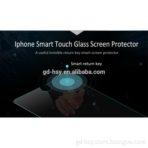 HUYSHE new technology added smart return button and confirm button two smart key on glass screen protector for iphone6 6plus